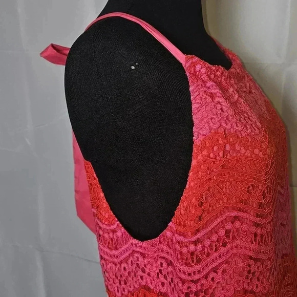 Trina Turk Red and Pink Striped Sleevelss Maxi Dress - Picture 5 of 11